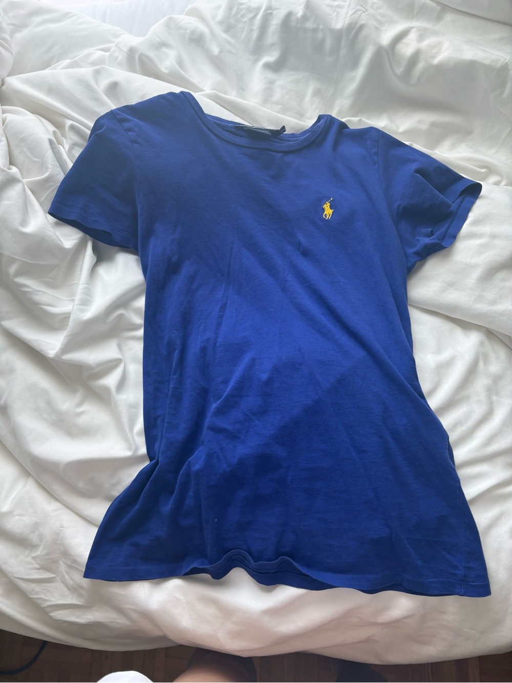 Ralph Lauren Sport Crewneck Tee in Blue with White Accent